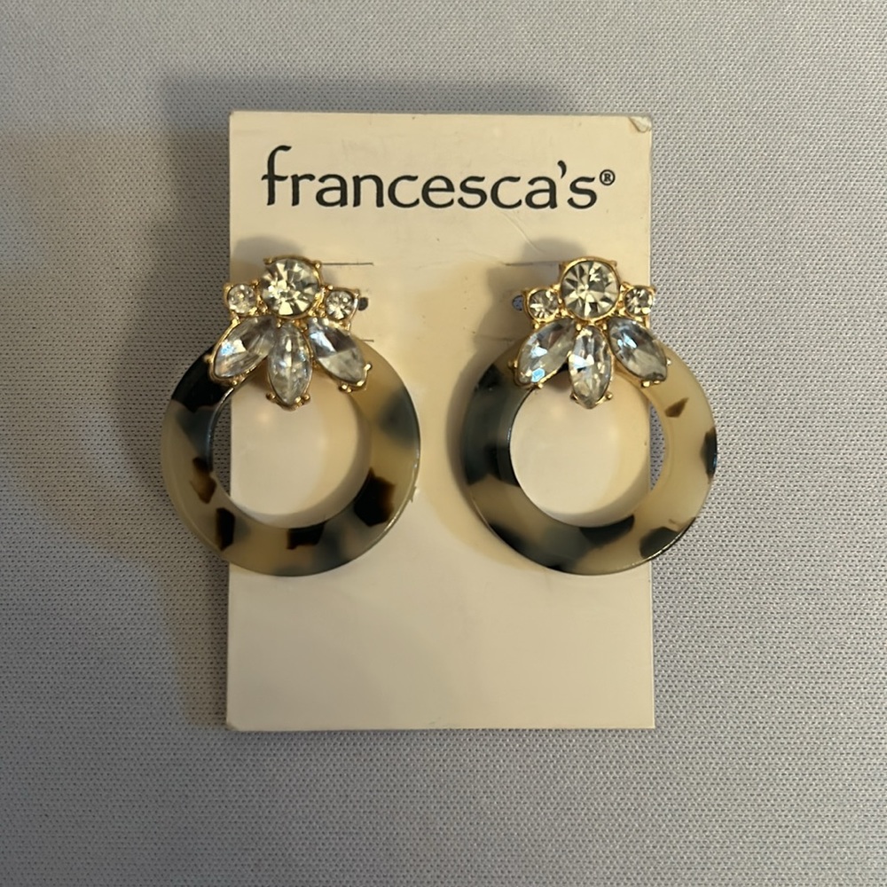 Francesca’s Printed Circle Earrings